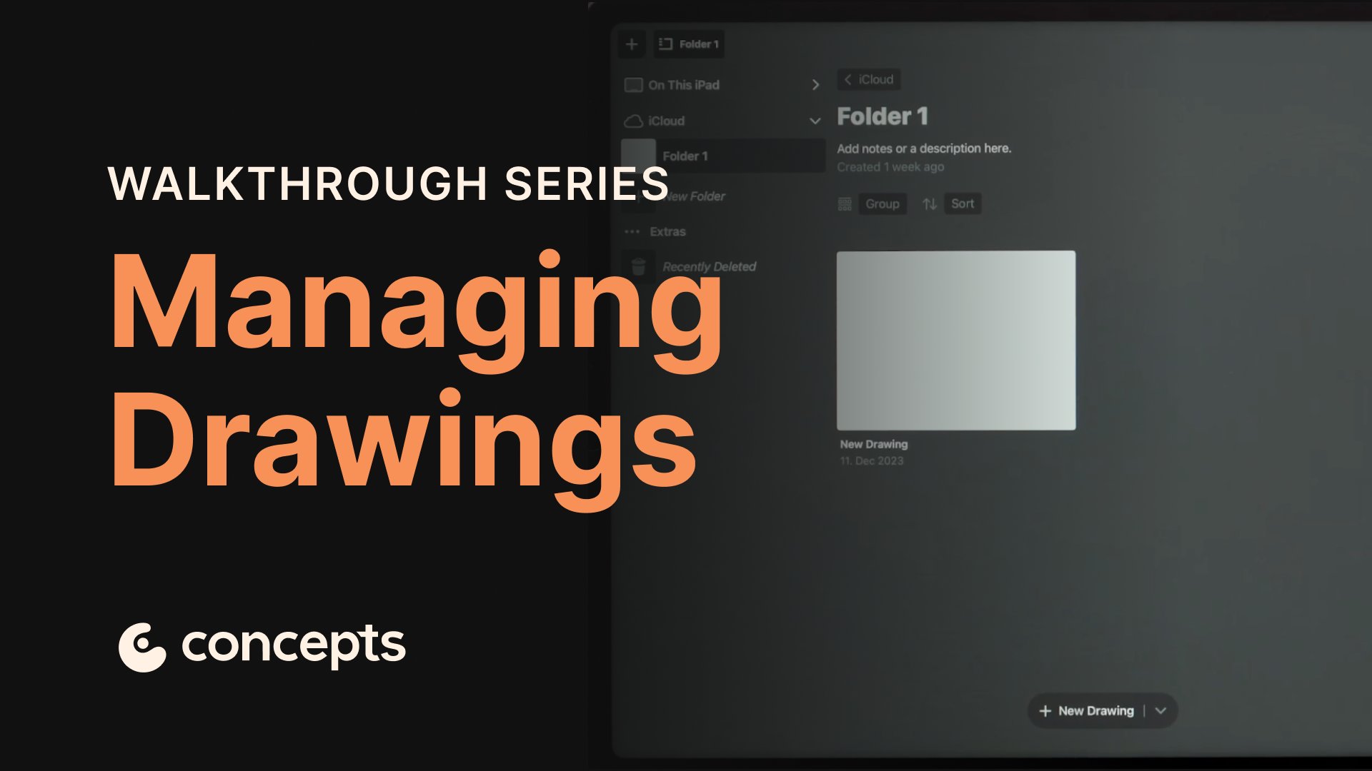 Concepts Walkthrough Tutorial video covering Gallery organization and file management.