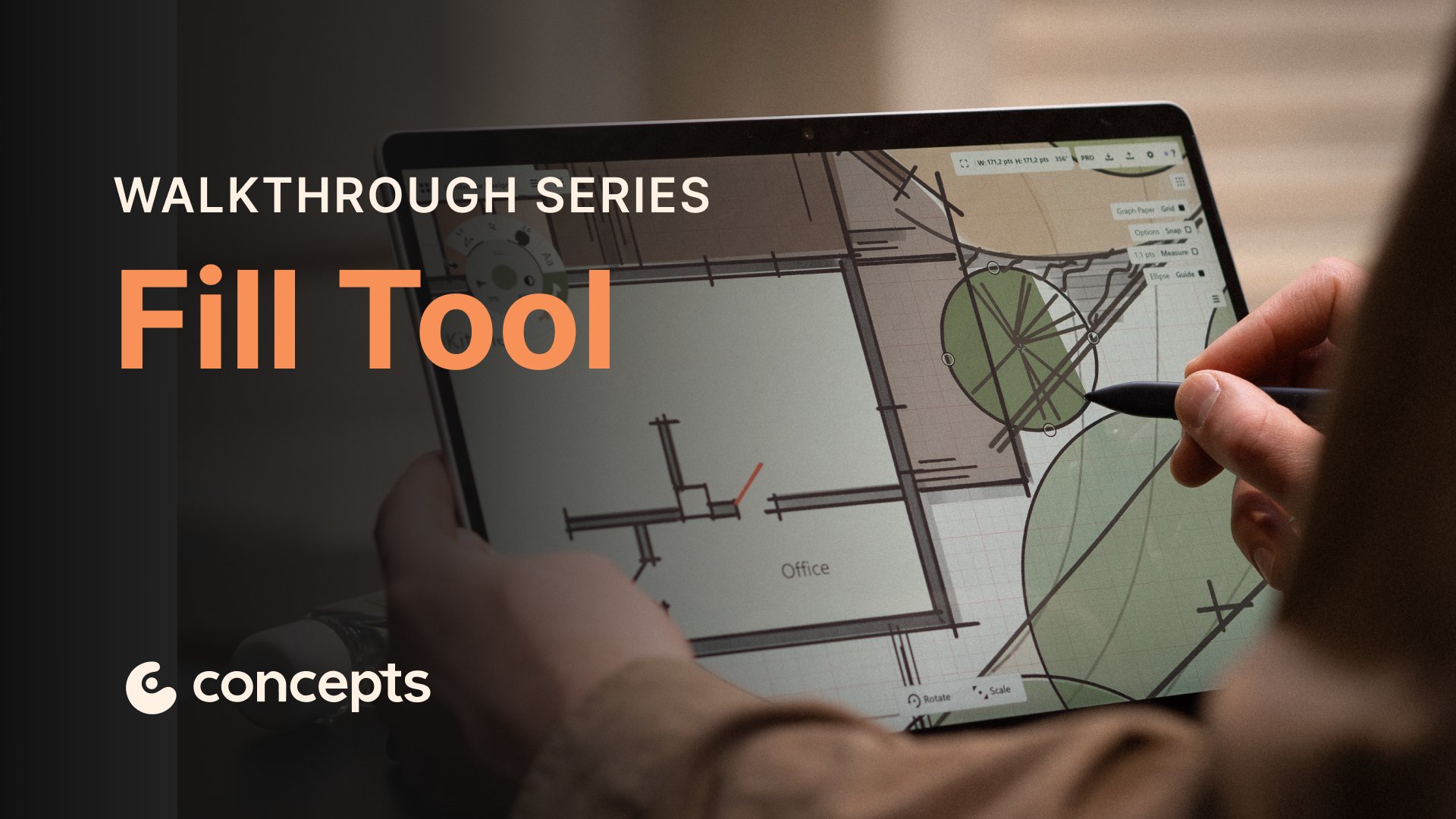 Concepts Walkthrough Tutorial video covering the fill tool and colored surfaces.
