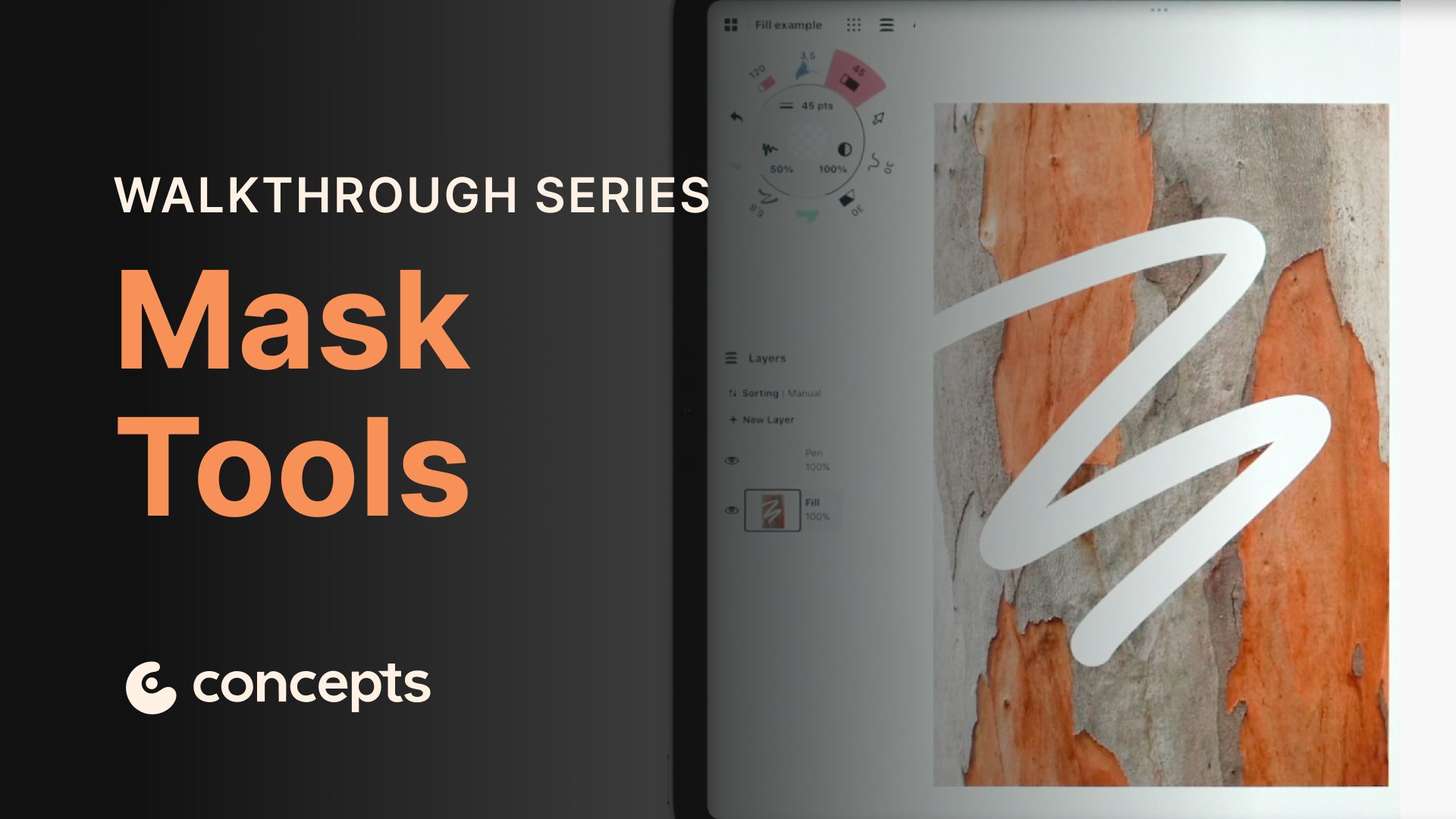Concepts Walkthrough Tutorial video covering masking and editable erasers.