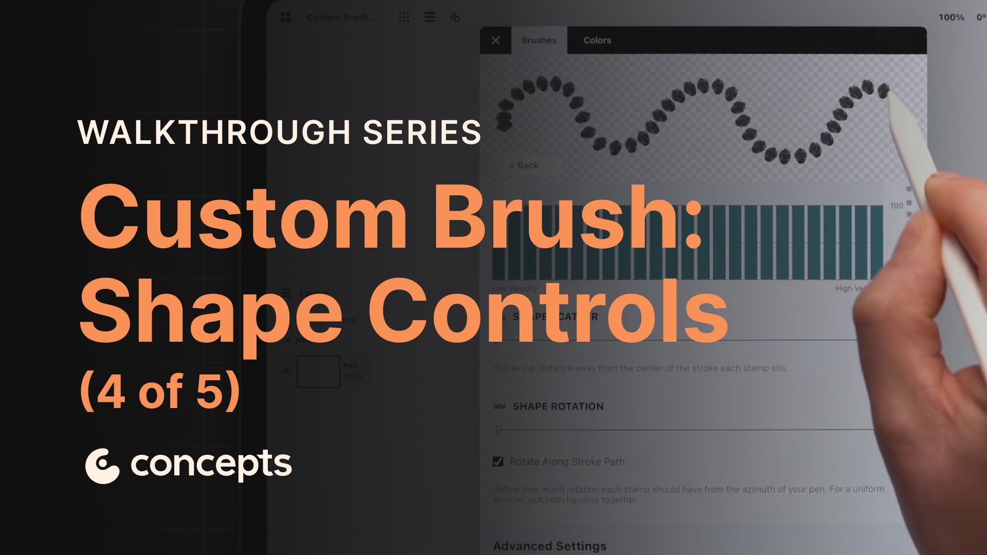 Concepts Walkthrough Tutorial video covering the Brush Editor and custom brush creation. Part 4 of 5.