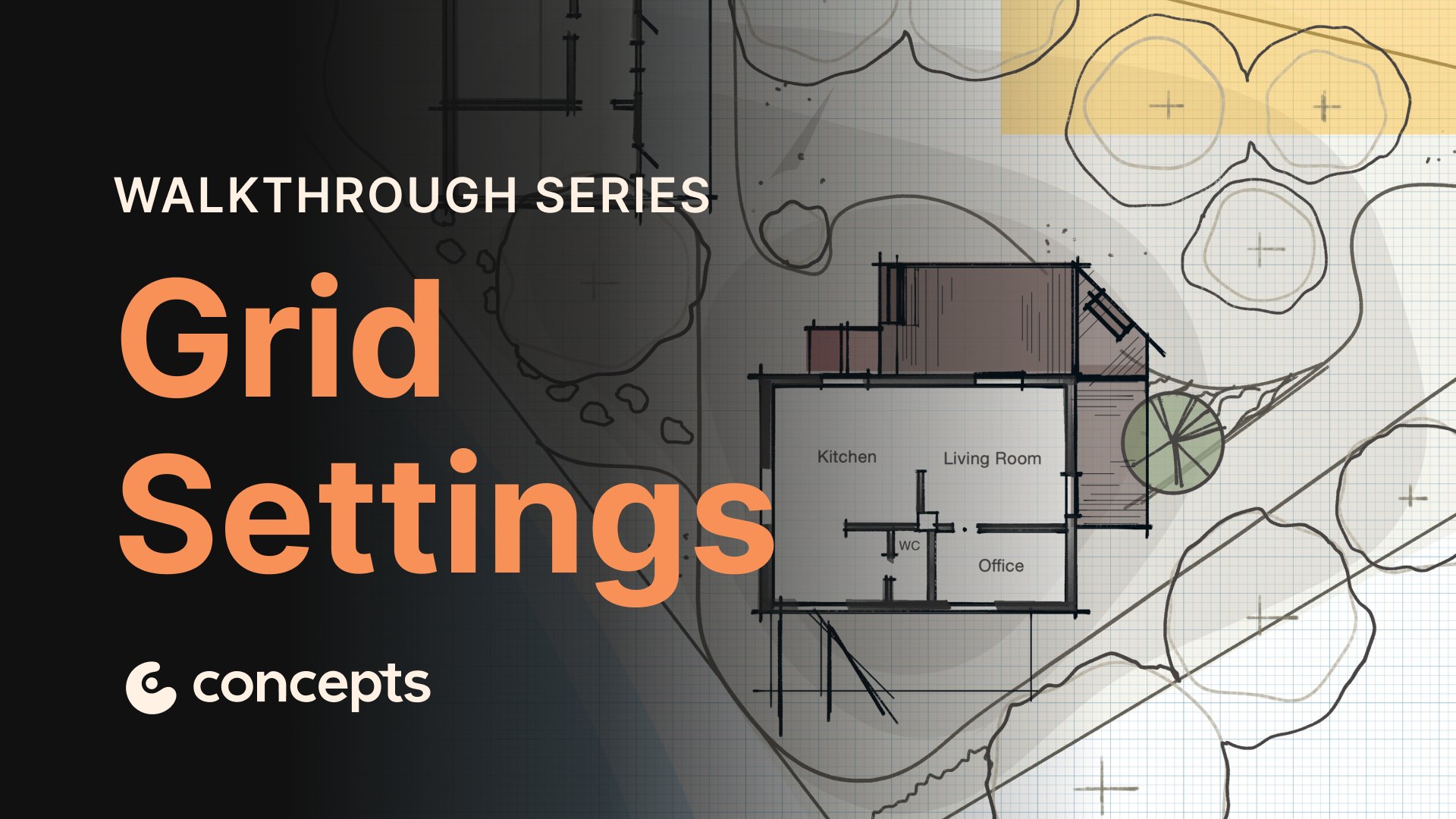 Concepts Walkthrough Tutorial video covering grid settings customization and perspective guides.