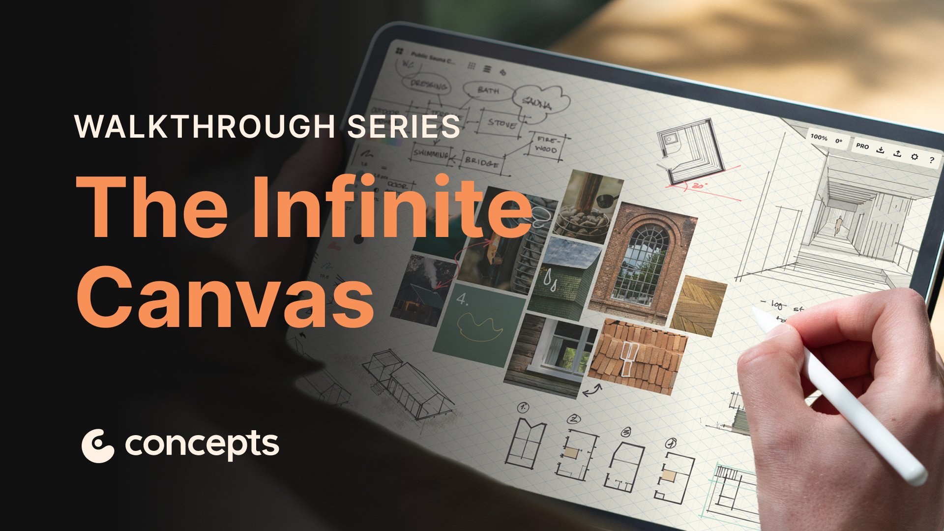 Concepts Walkthrough Tutorial video covering infinite canvas navigation and exporting.