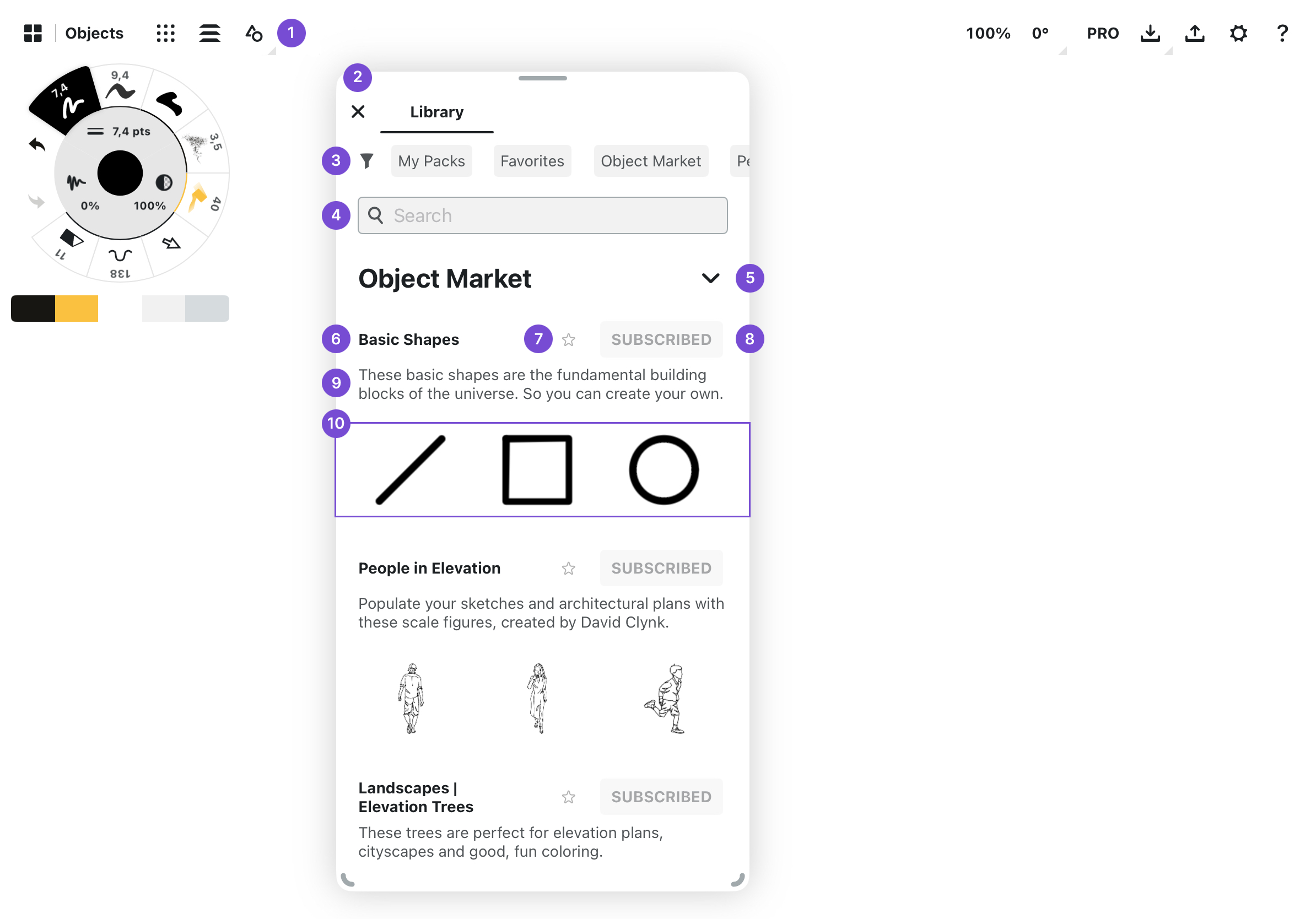 Library View interface