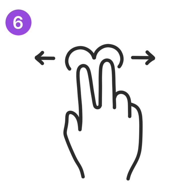 Two-finger pan gesture illustration