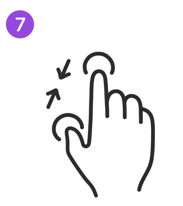 Pinch to zoom gesture illustration
