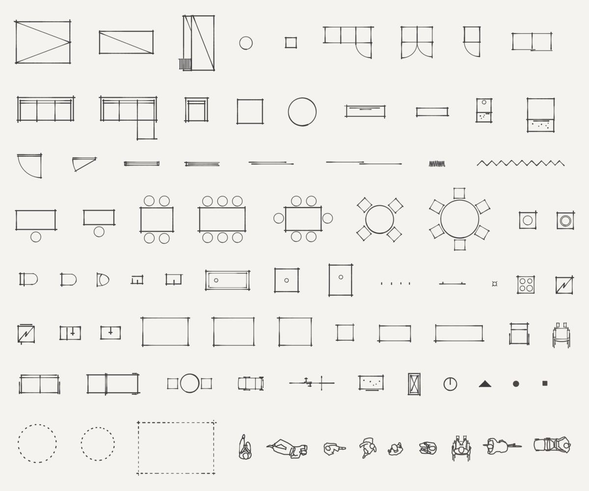 Hand drawn furniture Objects