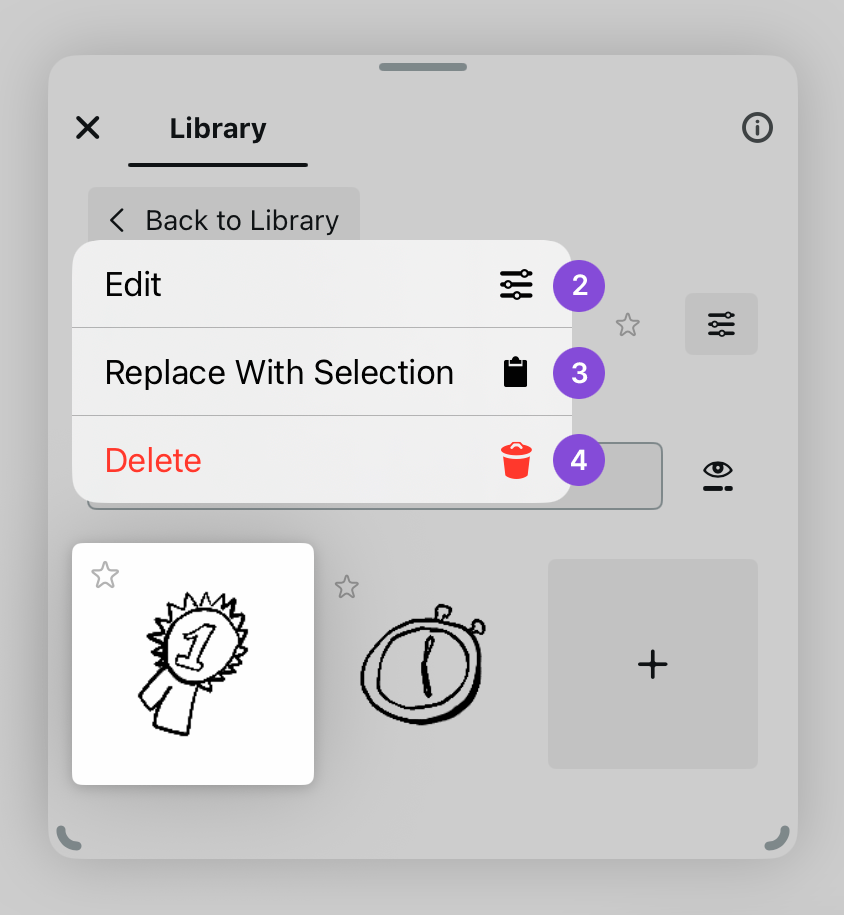 Edit Object popup menu