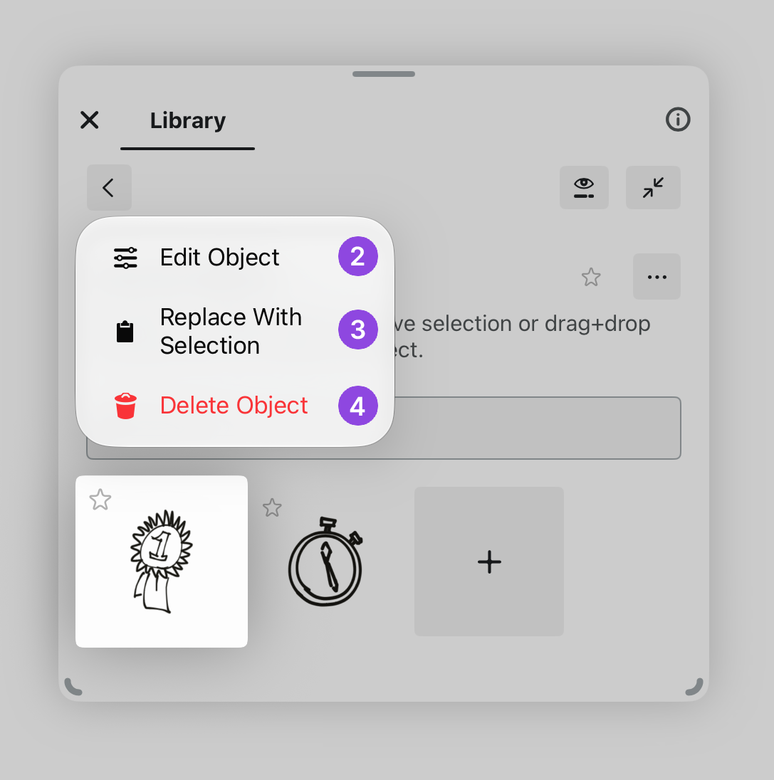 Edit Object popup menu