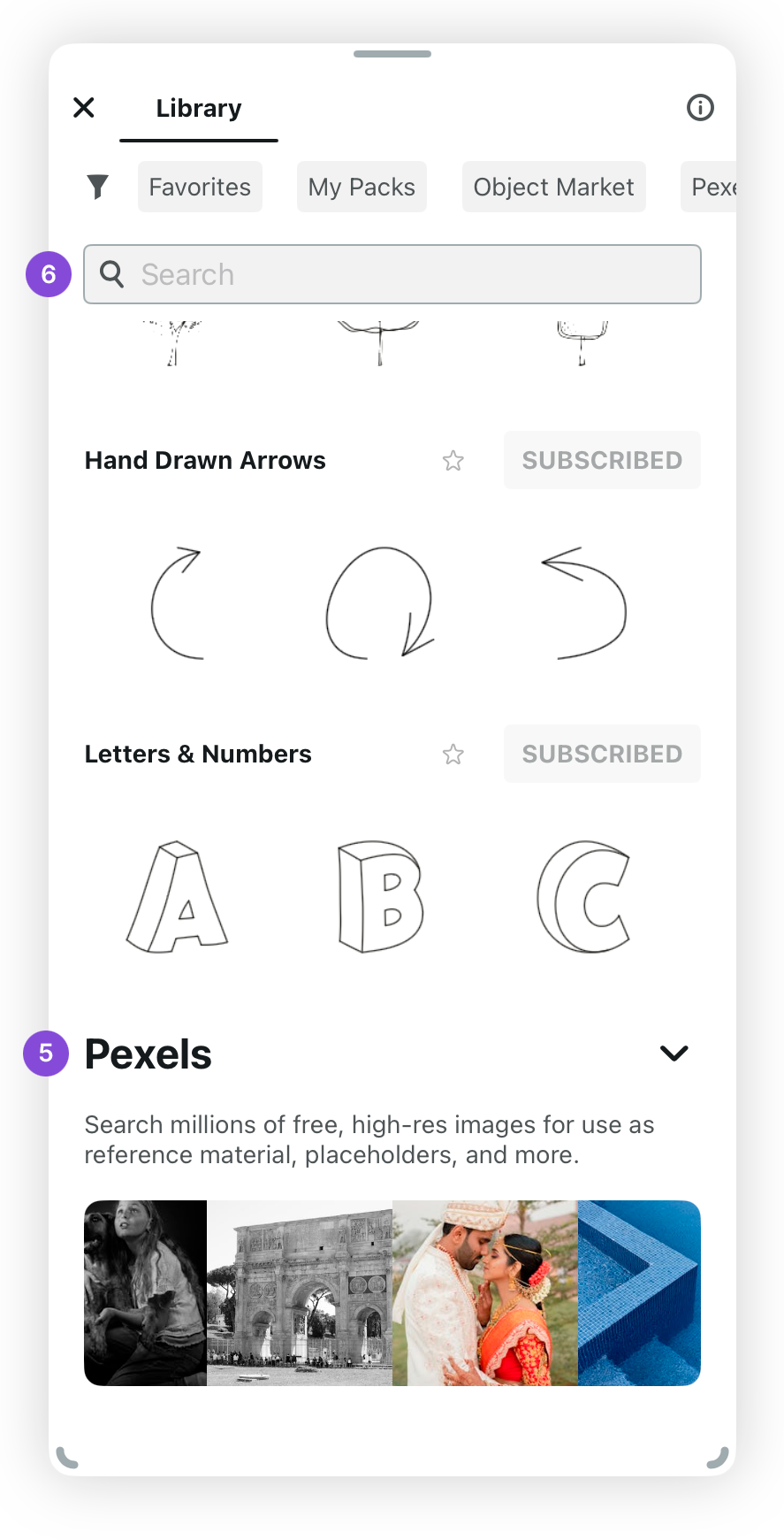 Pexels featured feed