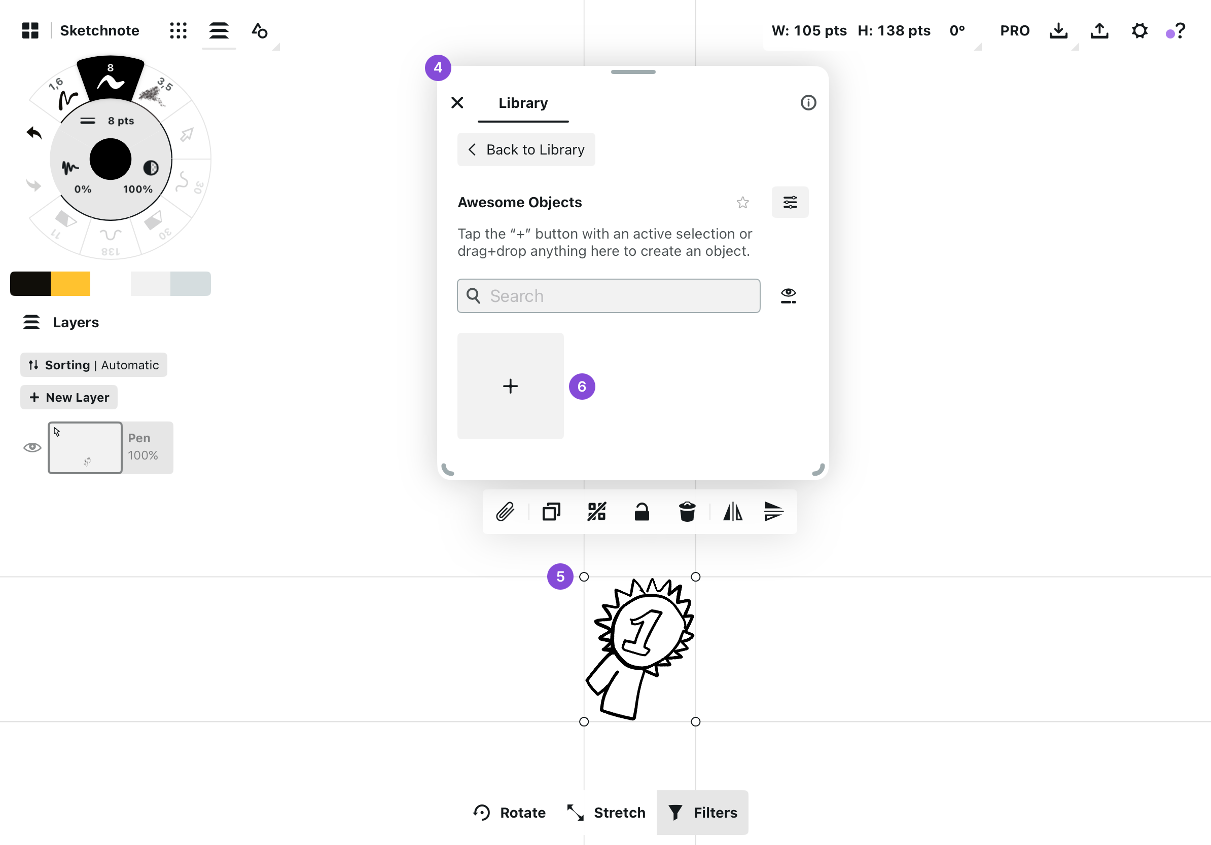 Newly created Object pack view