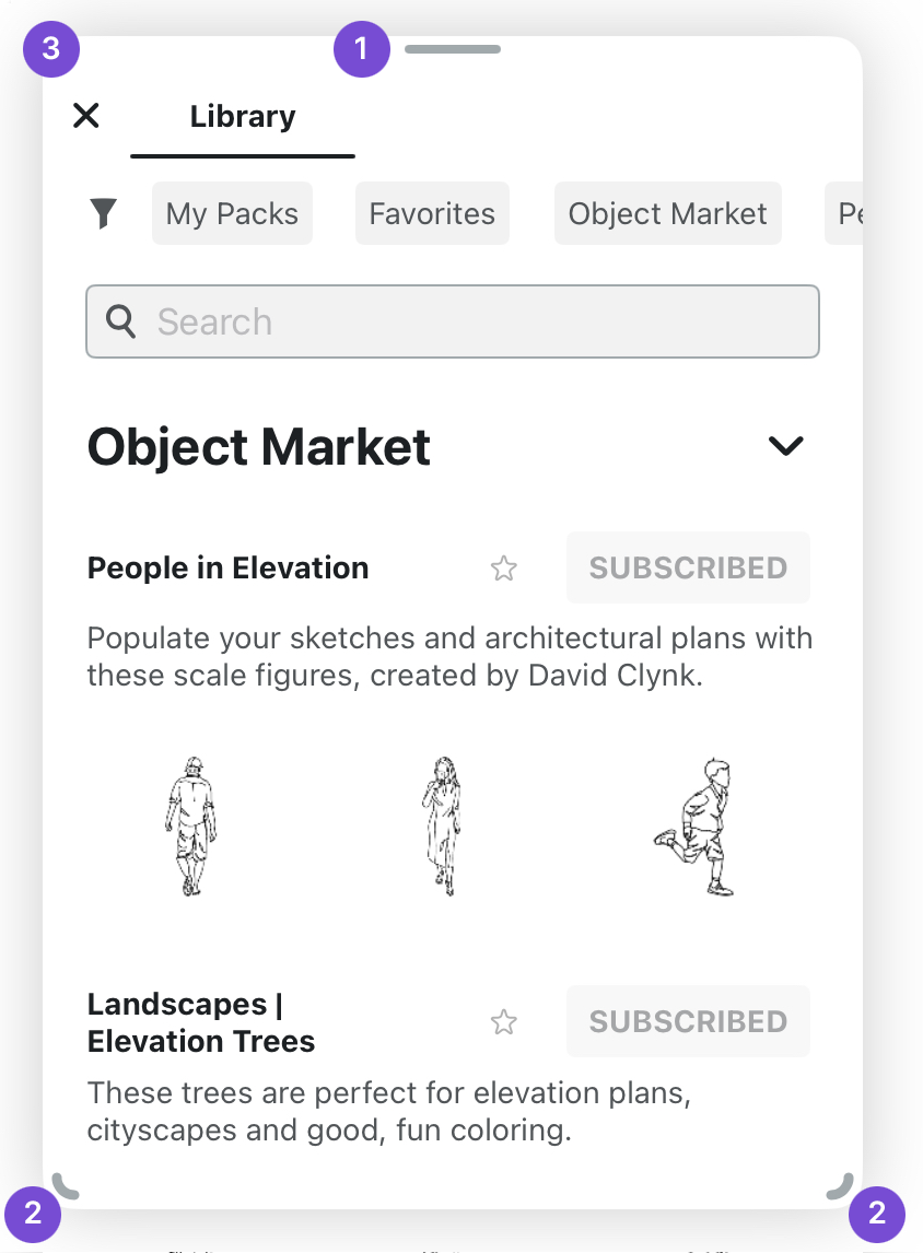 Move, Pin and Resize the Library Panel
