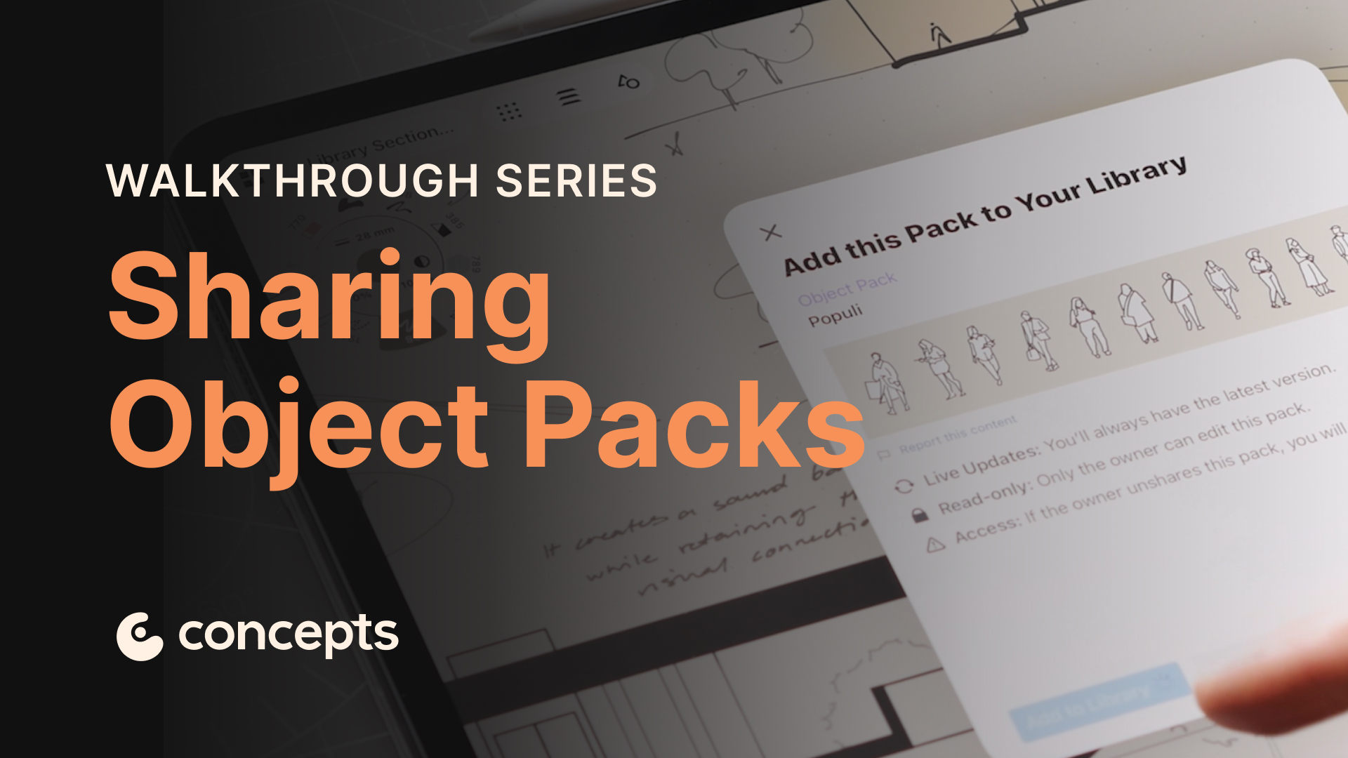 Concepts Walkthrough Tutorial video covering the Objects Sharing.