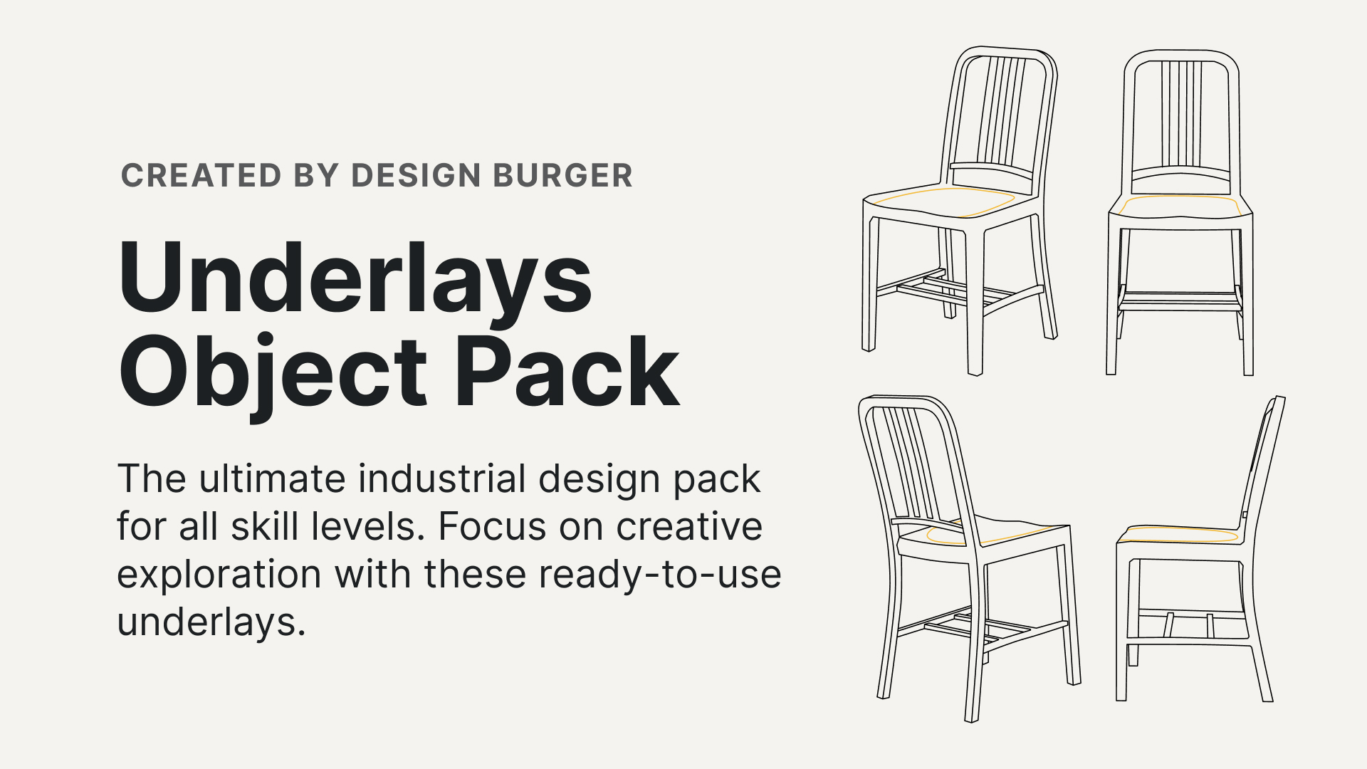 Design Burger Underlays Object Pack shown in Concepts