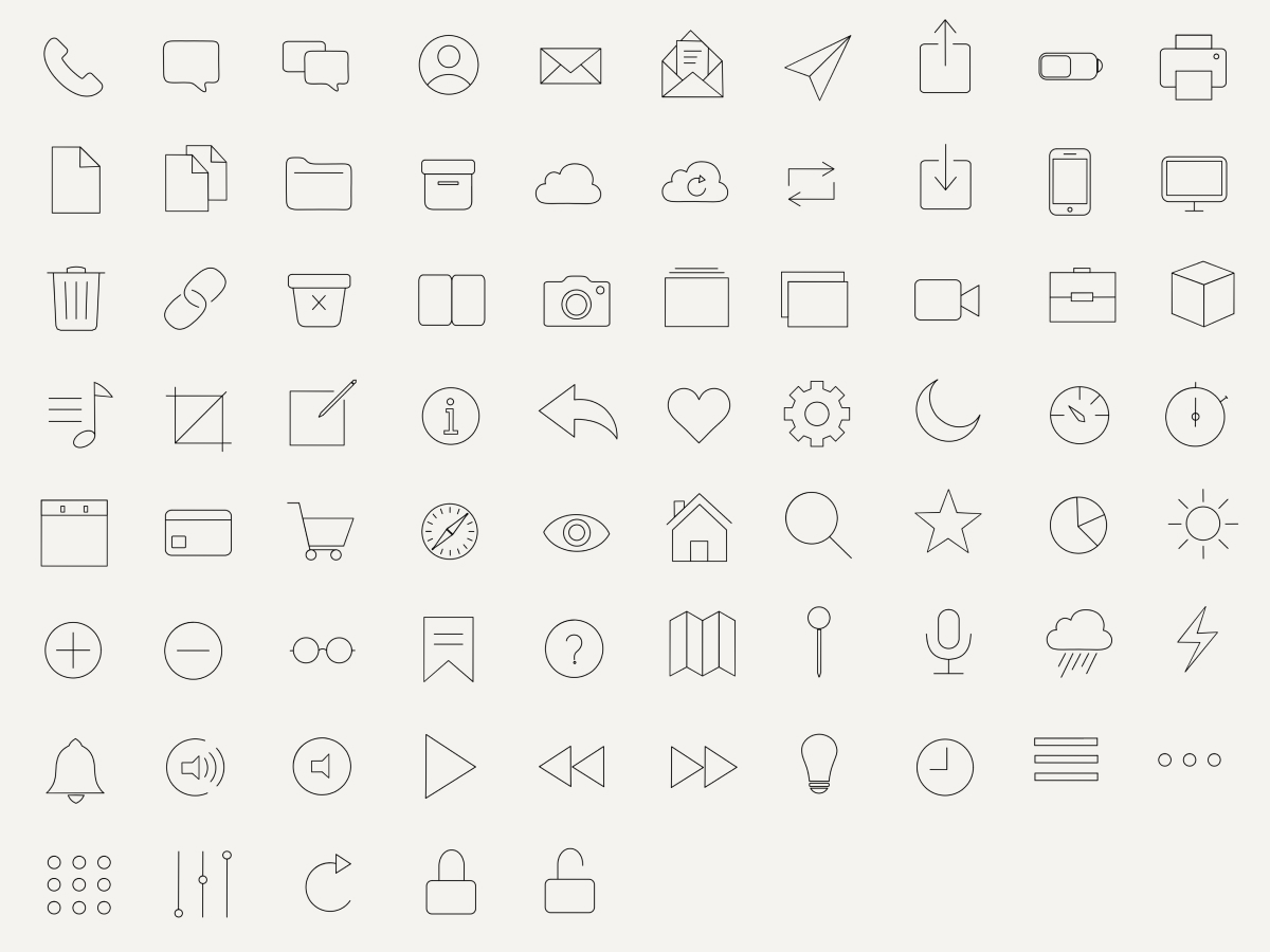 full icon library of ios icons Object Pack