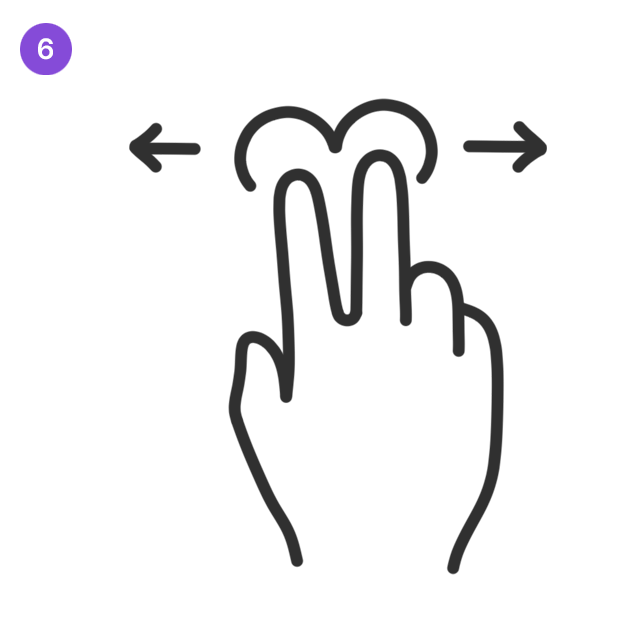 Pan gesture illustration