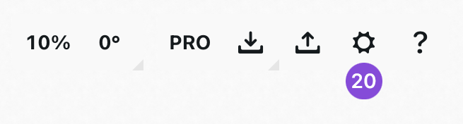 Export menu with format options