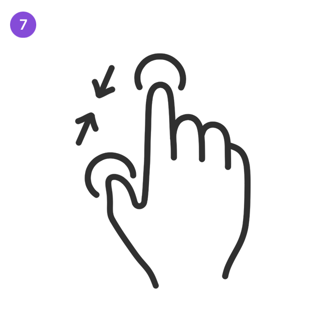 Zoom gesture illustration