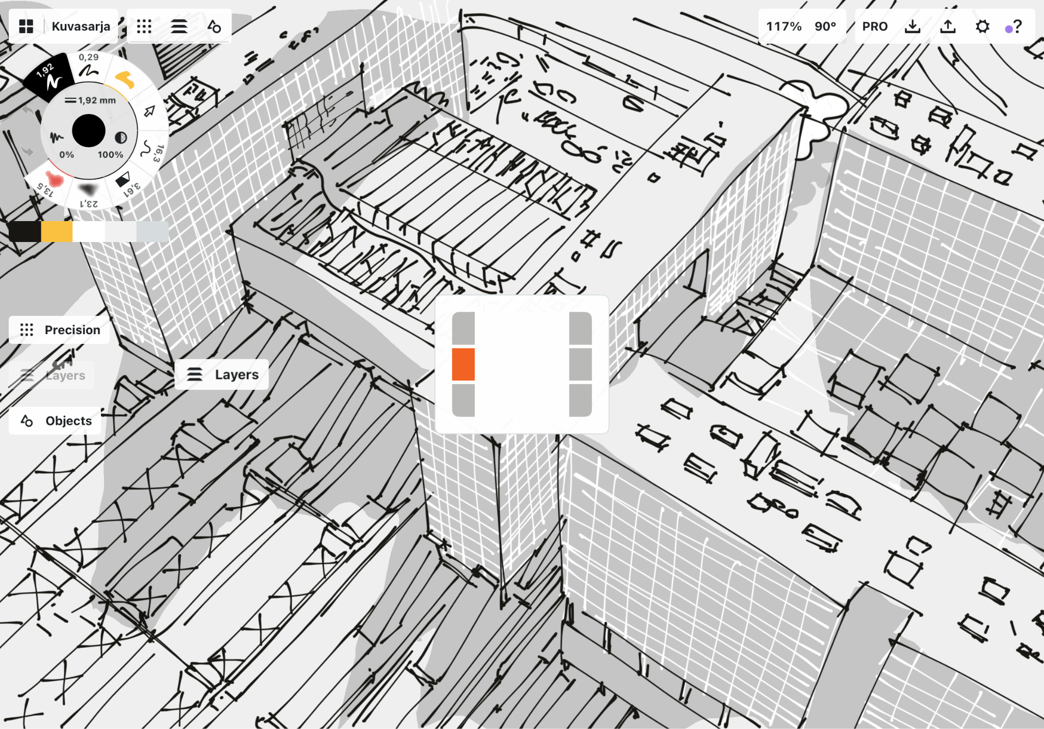 Customizable UI workspace layout