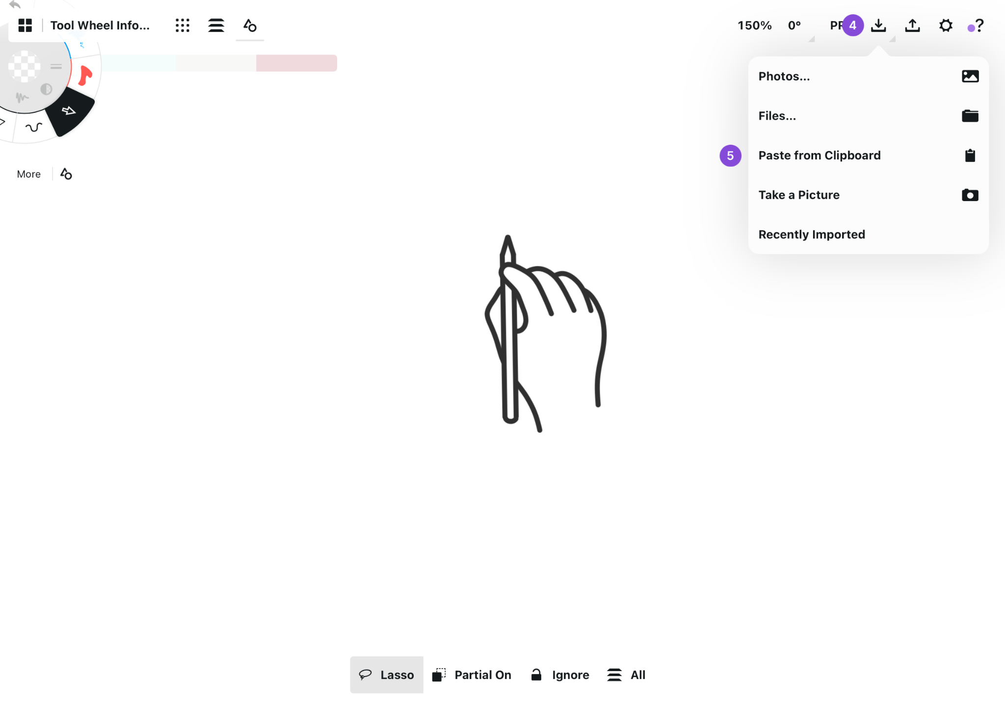 Copy from another supported app
