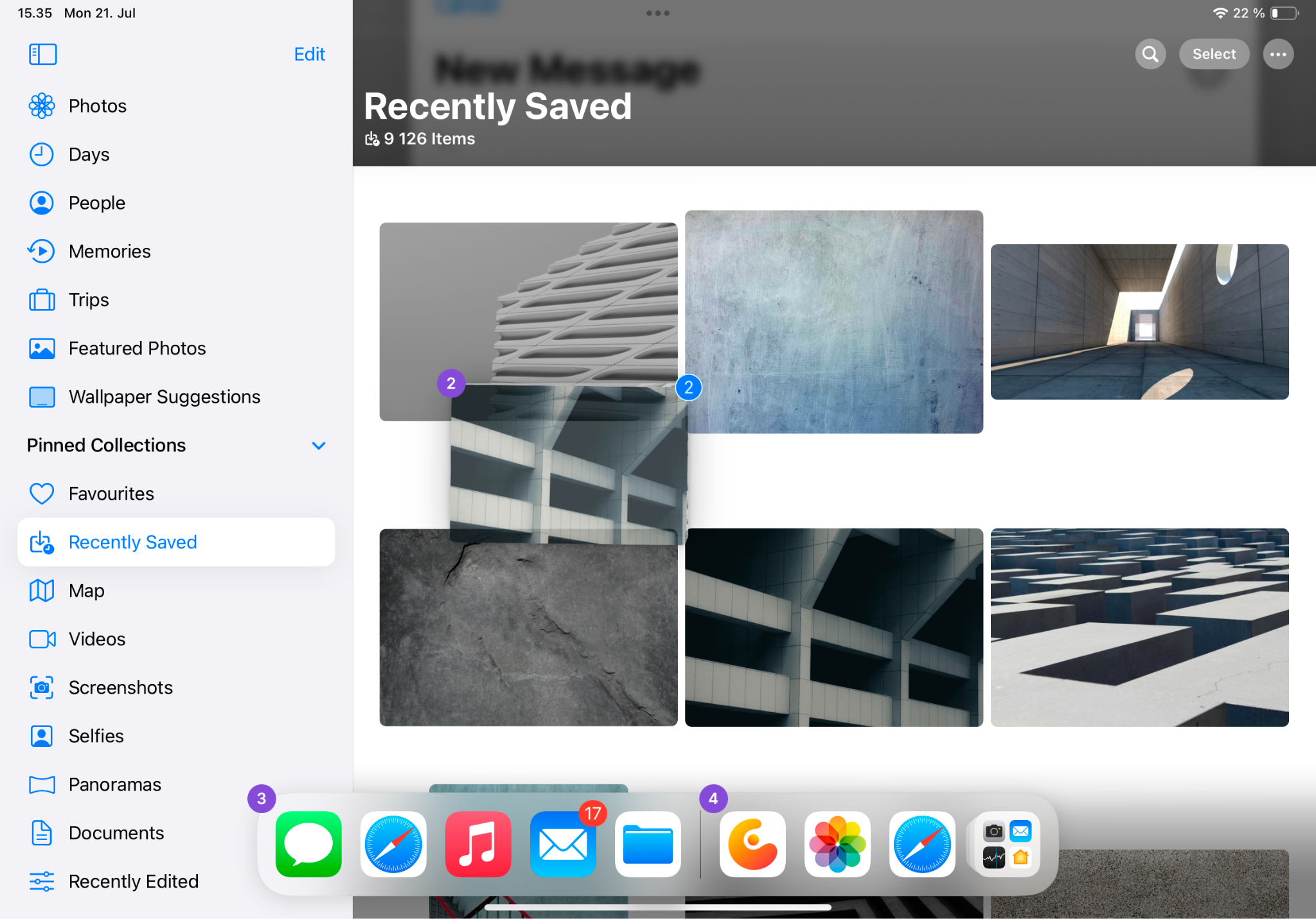 Select multiple images for drag and drop