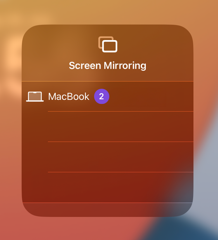 iPadでのAirPlayデバイス選択