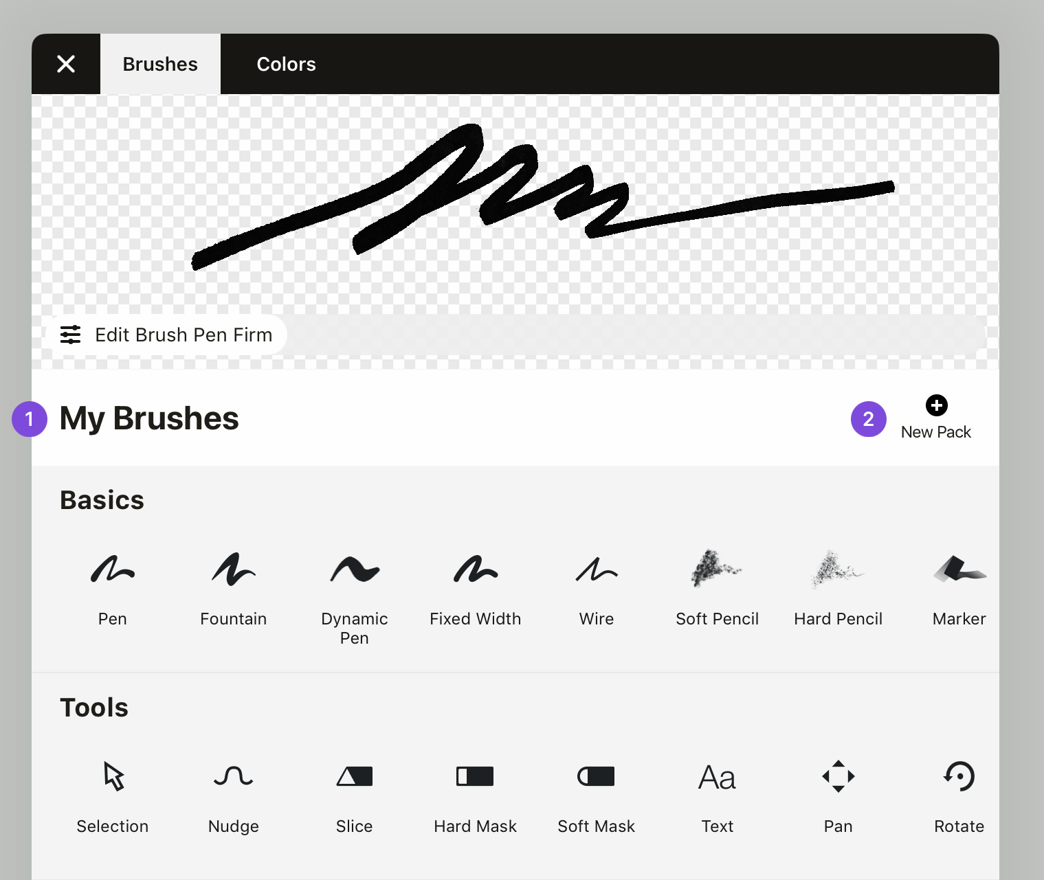 Creating a new brush pack