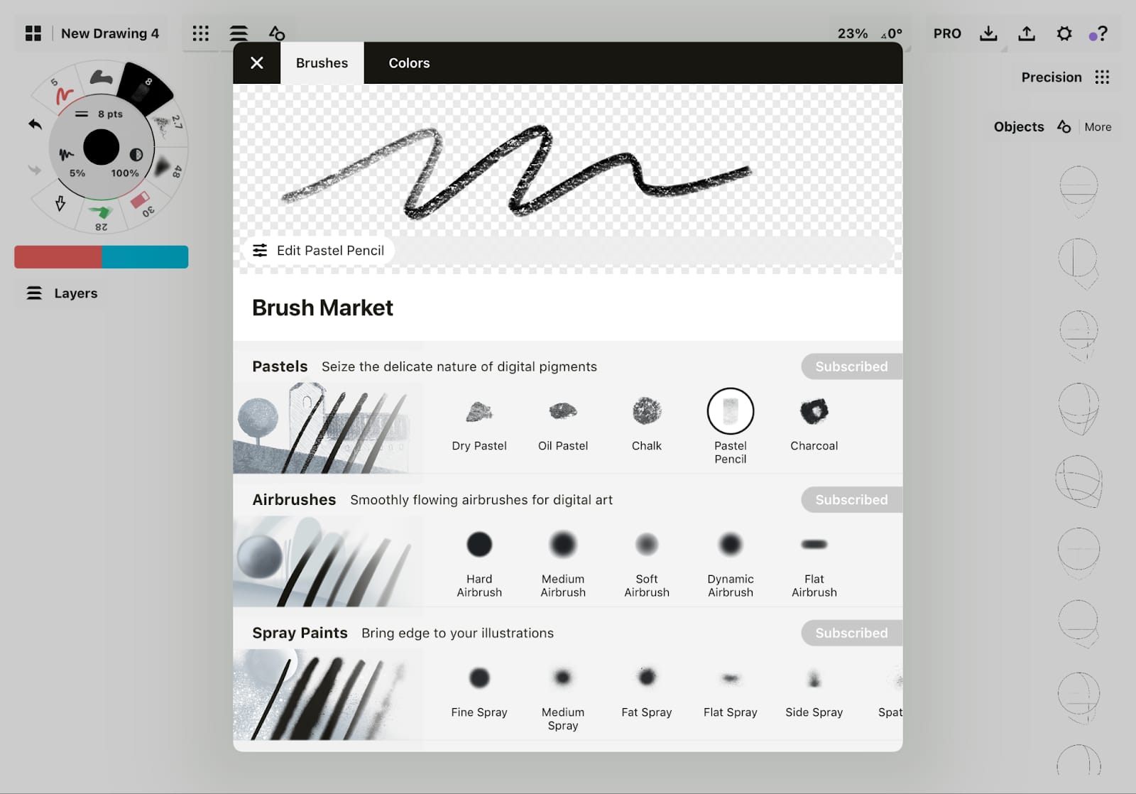 AI technical pen brushes By Side Project