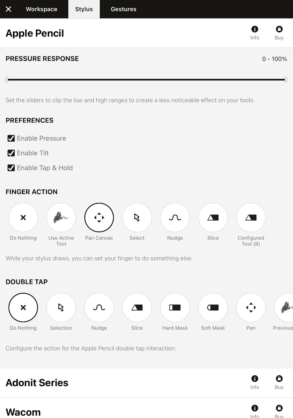 Settings - Concepts for iOS Manual - Concepts App • Infinite, Flexible  Sketching