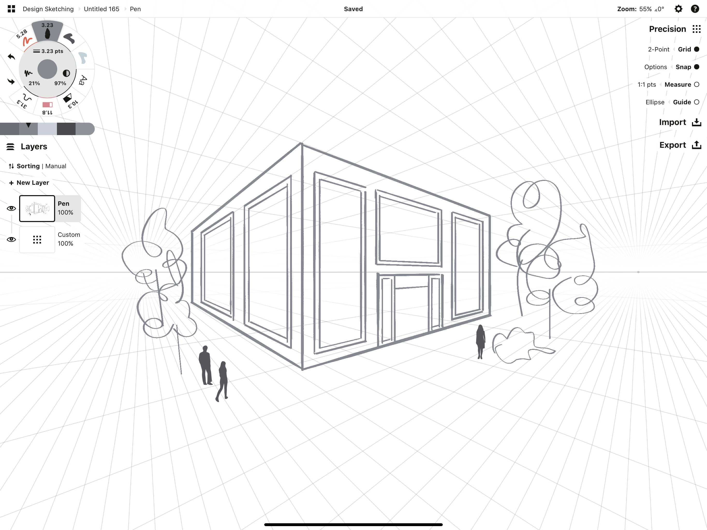 How To Sketch With A Perspective Grid Concepts App Infinite Flexible Sketching