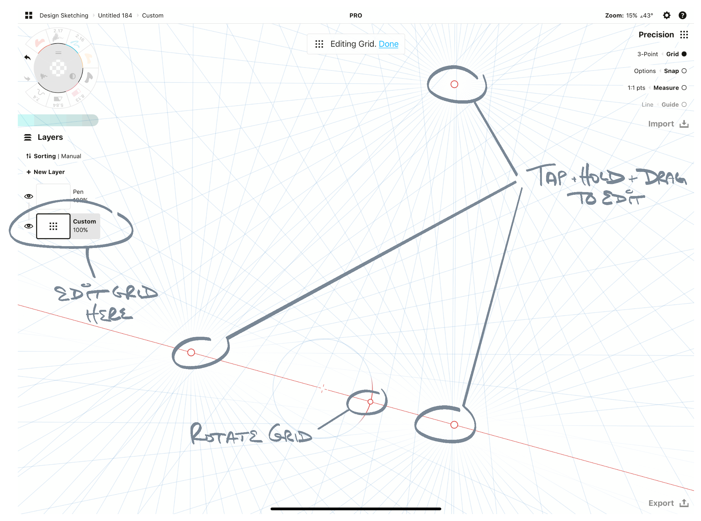 How To Set Up A Perspective Grid In Concepts Concepts App Infinite Flexible Sketching