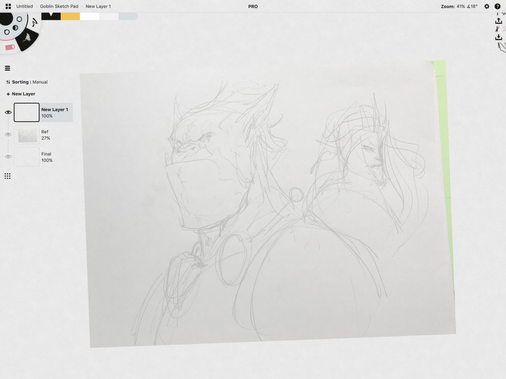 Comic Character Sketching • Concepts App • Infinite Flexible Sketching