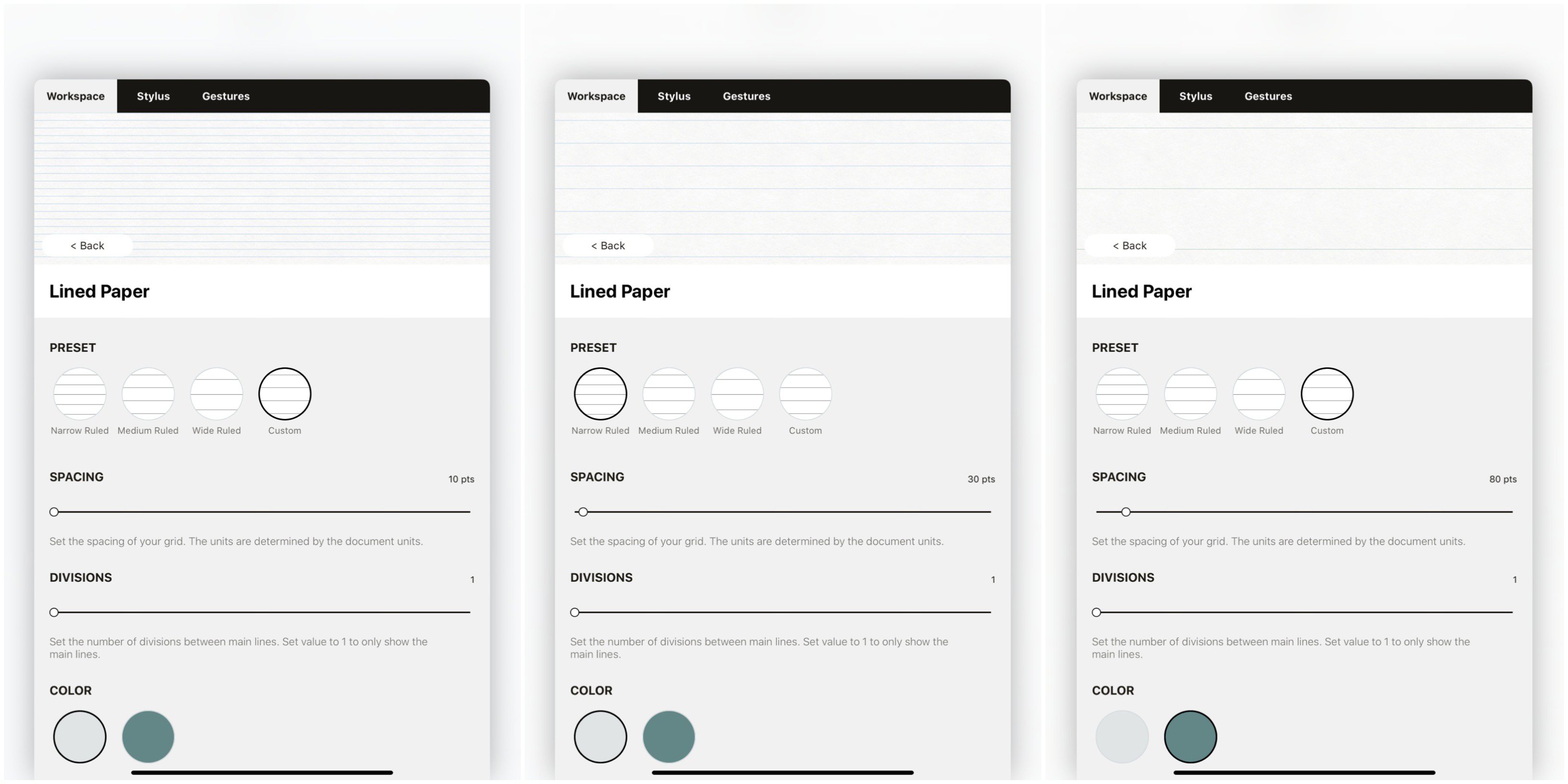 How to Create Lined Paper • Concepts App • Infinite, Flexible