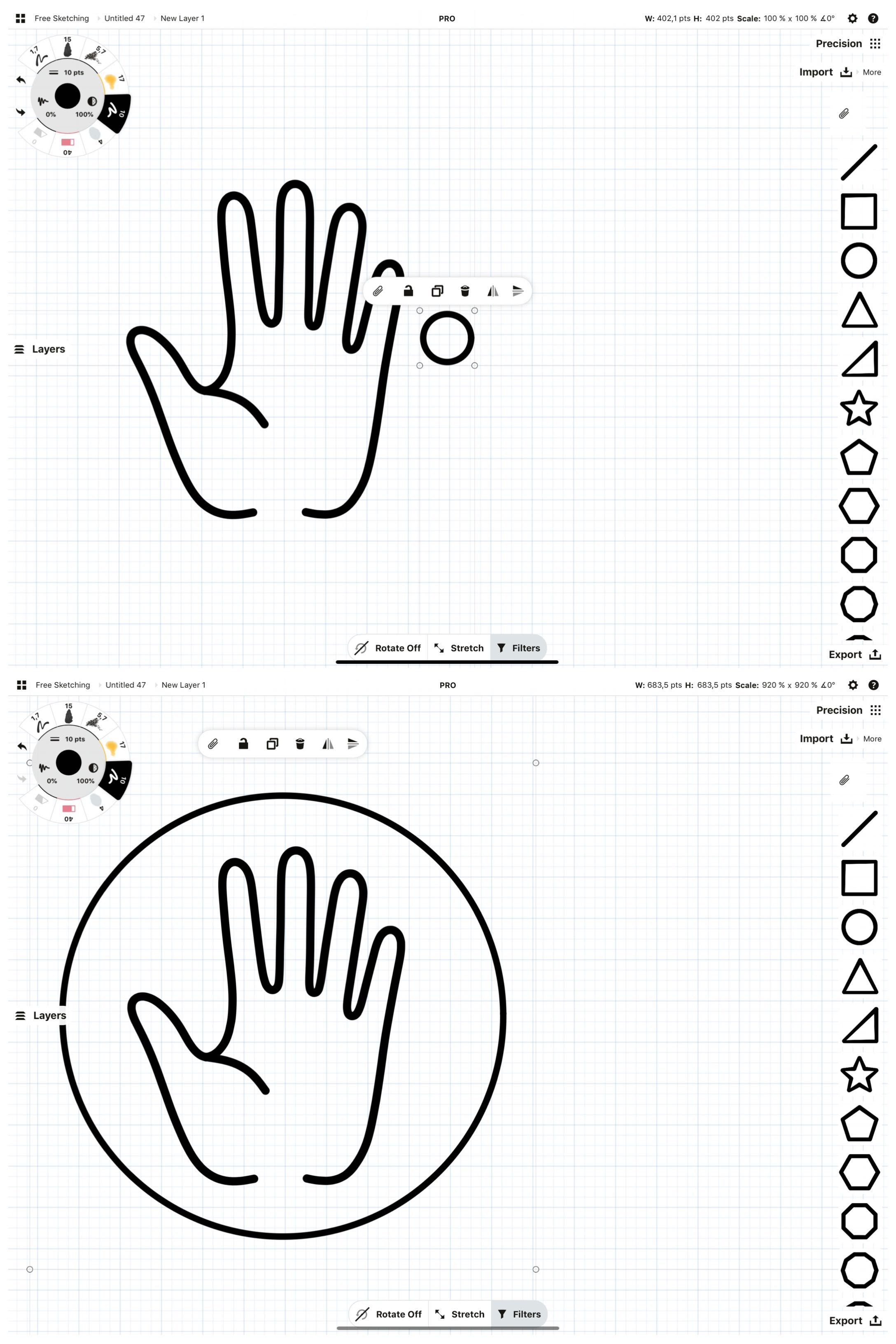 How To Make Icons Concepts App Infinite Flexible Sketching