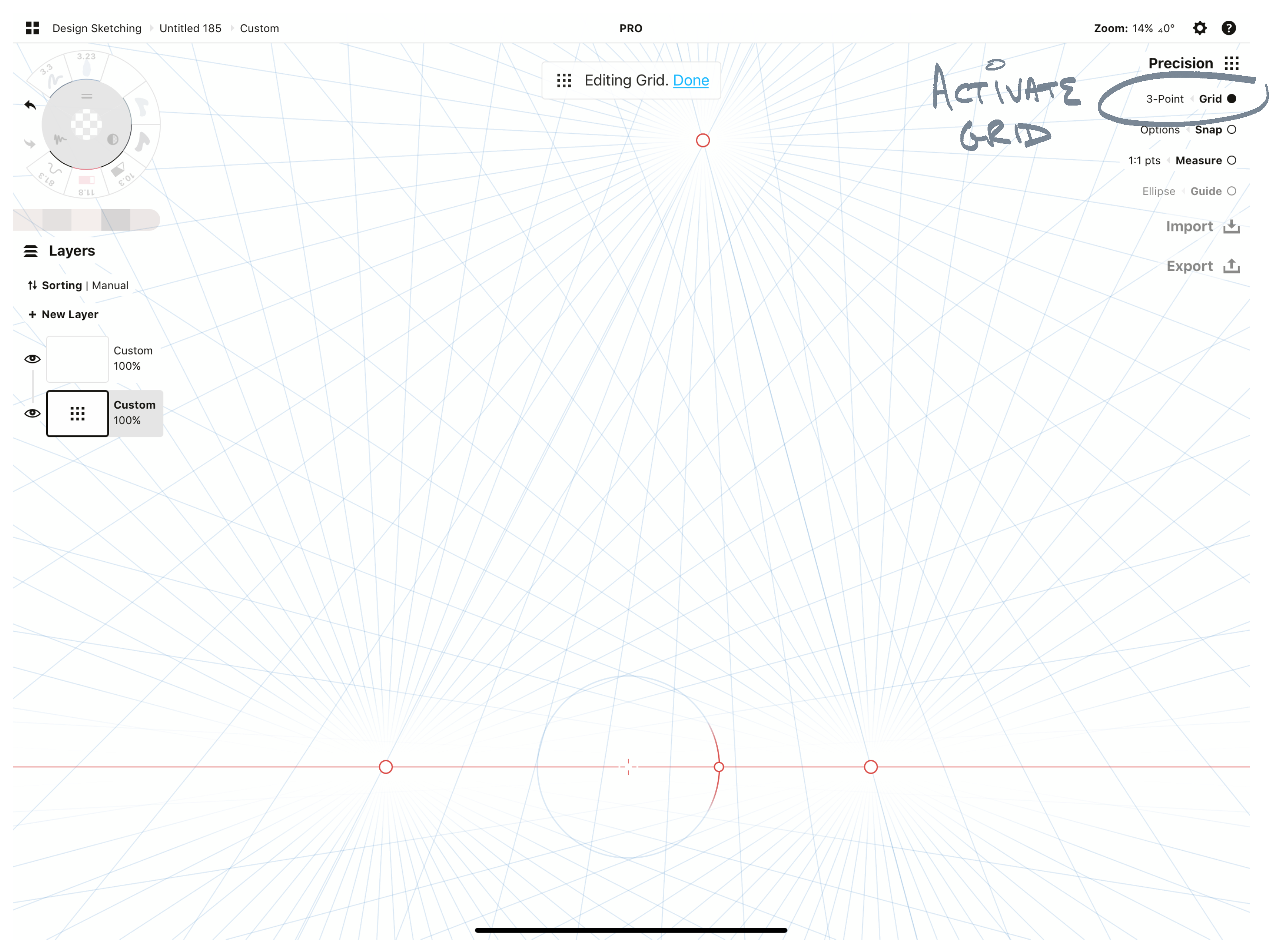 How To Set Up A Perspective Grid In Concepts Concepts App Infinite Flexible Sketching