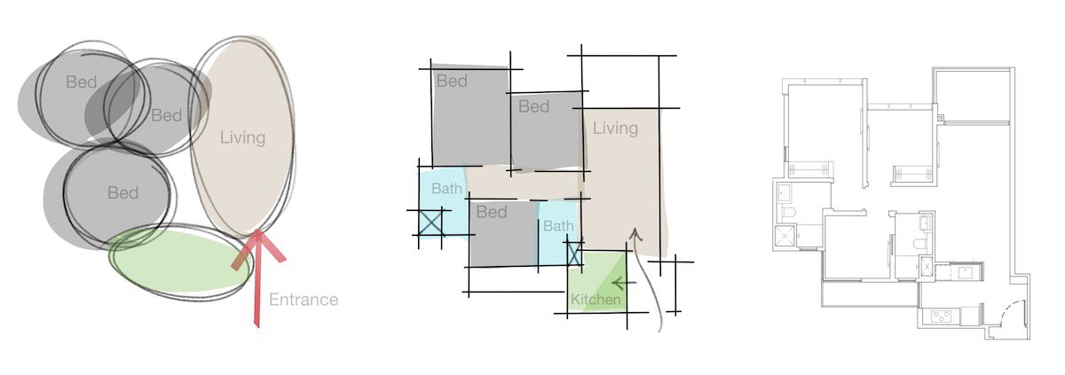 architectural floor plan rendering