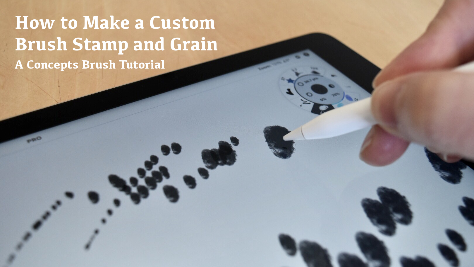 How to Make a Custom Brush Stamp and Grain tutorial
